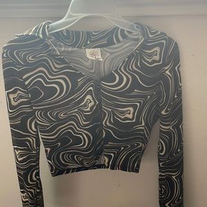 Long sleeve crop top from self esteem; Size M